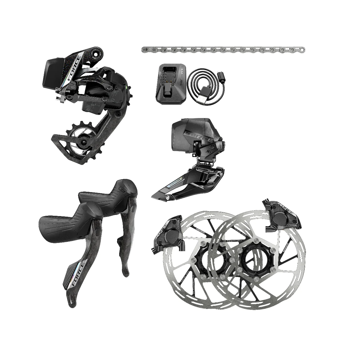 SRAM Force AXS 2X E1 Electronic HRD Groupset Kit